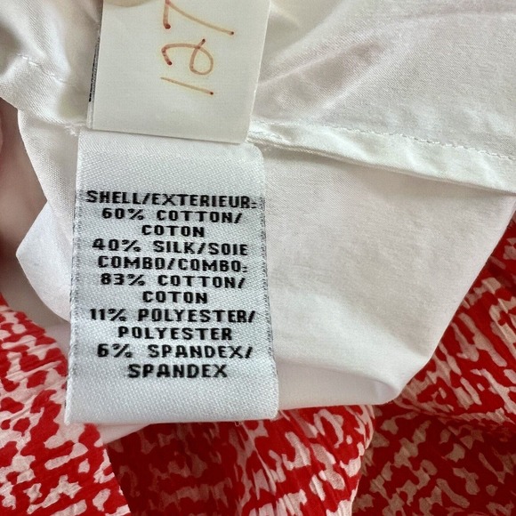 Diane Von Furstenberg DVF Sz Large Alison Drop Waist White & Red Pleated Dress - Picture 14 of 16